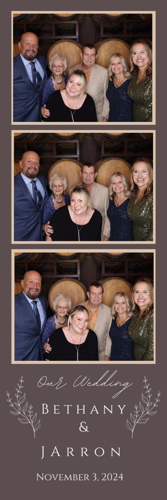 Photobooth strip from Bethany & Jarron's wedding
